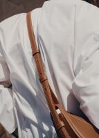 Polène Numéro Dix Edition Damen Handtasche aus genarbtem Leder, 24x20x7,5 cm, Camel