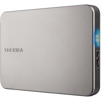 TOSHIBA Canvio Flex 1TB external 2.5 inch HDD, USB-C compatible for smartphones, tablets, Windows & Mac, warm silver