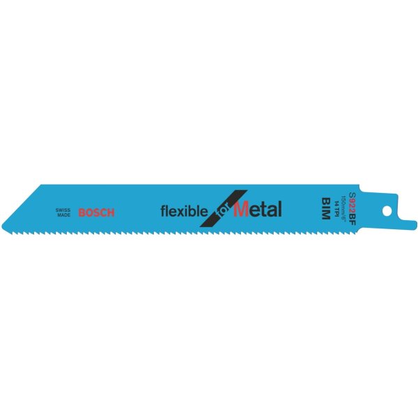 Bosch S 922 BF reciprocating saw blade 150mm, 100 pieces, flexible, suitable for metal, durable and precise