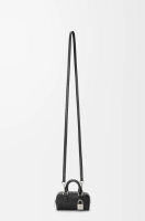 LOEWE Amazona Nano bag, glossy calfskin leather, black, compact dimensions 5.5 x 11.5 x 3.5 cm, used