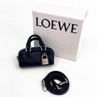 LOEWE Amazona Nano bag, glossy calfskin leather, black, compact dimensions 5.5 x 11.5 x 3.5 cm, used
