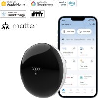 Tapo H110 IR-Fernbedienung mit Hub, kompatibel mit 18 Gerätetypen, 8000+ Marken, Alexa/Siri, Matter, Timer, Schwarz