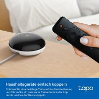 Tapo H110 IR-Fernbedienung mit Hub, kompatibel mit 18 Gerätetypen, 8000+ Marken, Alexa/Siri, Matter, Timer, Schwarz