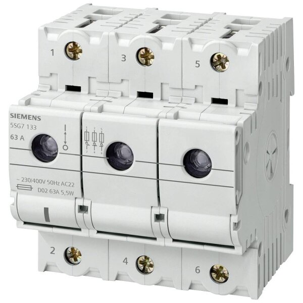 Siemens 5SG7133-8BA50 Lasttrennschalter D02 50 A 230/400 V 50Hz, max 5,0W