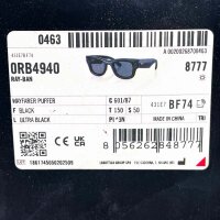 Ray-Ban Wayfarer Puffer Sunglasses Black 50-23-150 x ASAP Rocky Edition