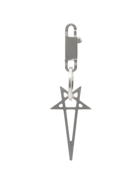Rick Owens keychain with pentagram design, fashionable accessory made of high-quality material