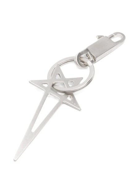 Rick Owens Pentagram Keychain – Stylish, Leather, Compact
