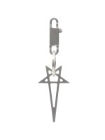 Rick Owens keychain with pentagram design, fashionable accessory made of high-quality material