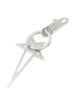 Rick Owens keychain with pentagram design, fashionable accessory made of high-quality material