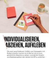 Canon SELPHY QX20 mobile photo printer, Wi-Fi, dye-sublimation printing, 2 sticker paper sizes, USB-C charging, white, without ribbon/paper