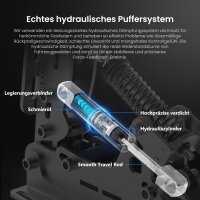 SIMSONN Plus X P3-H3-Plate Hydraulik Sim Racing Pedale PC mit VAM Vibrationsmotor und haptischer Unterstützung, schwarz