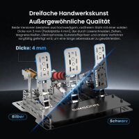 SIMSONN Plus X P3-H3-Plate Hydraulik Sim Racing Pedale PC mit VAM Vibrationsmotor und haptischer Unterstützung, schwarz
