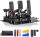 SIMSONN Plus X P3-H3-Plate Hydraulik Sim Racing Pedale PC mit VAM Vibrationsmotor und haptischer Unterstützung, schwarz