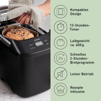 Panasonic SD-PN100KXE Mini Bread Maker with 18 Programs, Gluten-Free Option, Dual Temperature Sensors, Artisan Kneading System, Easy Operation