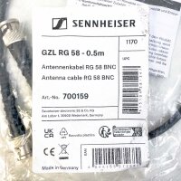 Sennheiser GZL RG 58 BNC Antennenanschlusskabel 0,5m 50 Ohm Wellenwiderstand