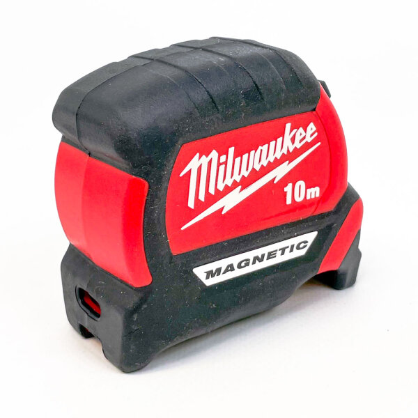 Milwaukee Metric Magnetic Tape Measure 10 Meters, Robust Measuring Tape with Magnetic Function for Precise Measurement