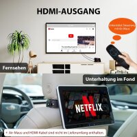 Sunweyer SW12 Pro Wireless CarPlay Adapter Android Streaming Box mit Netflix, YouTube, Hulu, App-Installation, Dual WiFi, HDMI, LED-Ambientebeleuchtung