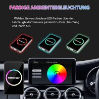 Sunweyer SW12 Pro Wireless CarPlay Adapter Android Streaming Box mit Netflix, YouTube, Hulu, App-Installation, Dual WiFi, HDMI, LED-Ambientebeleuchtung