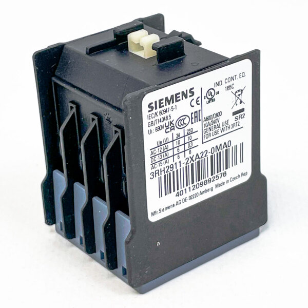 Siemens 3RH2911-2XA22-0MA0 Hilfsschalterblock, kompakt, zuverlässig, für Schaltanlagen geeignet