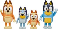 BlueY 13009 Set of 4 posable figures (Family, Bingo, Bandit, Chilli), 6.35–7.62 cm, official collectors item