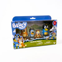 BlueY 13009 Set of 4 posable figures (Family, Bingo, Bandit, Chilli), 6.35–7.62 cm, official collectors item