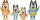 BlueY 13009 Set of 4 posable figures (Family, Bingo, Bandit, Chilli), 6.35–7.62 cm, official collectors item