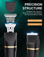 TC-017 Mens Body Hair Trimmer 3-in-1, 600 mAh, 5V 1A, IPX7 Waterproof, Rechargeable, Wet and Dry Shaver
