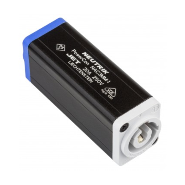 Neutrik NAC3MM-1 JET 20A PowerCON Koppler, Stromeingang und Stromausgang, 250V