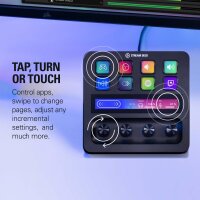 Elgato Stream Deck + XLR Audiomixer & Controller mit USB-C, XLR-Mikrofonanschluss, 20 Hz–20 kHz, 48 V Phantomspeisung, für Podcasting und Streaming, PC/Mac kompatibel