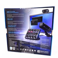 Elgato Stream Deck + XLR Audiomixer & Controller mit USB-C, XLR-Mikrofonanschluss, 20 Hz–20 kHz, 48 V Phantomspeisung, für Podcasting und Streaming, PC/Mac kompatibel