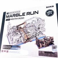 ROKR LG01 3D-Puzzle Murmelbahn Verbindungselemente aus Metall und Spielholz, Link Pack