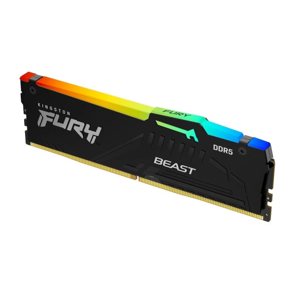 Kingston FURY Beast Black RGB EXPO 32GB DDR5 Gaming RAM, Intel XMP 3.0, Einzelmodul KF560C36BBEA-32