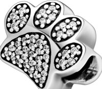 Pandora Passions Charm Pfote Glitzer Sterlingsilber Karabinerverschluss 10x11 mm