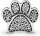 Pandora Passions Charm Pfote Glitzer Sterlingsilber Karabinerverschluss 10x11 mm