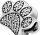 Pandora Passions Charm Pfote Glitzer Sterlingsilber Karabinerverschluss 10x11 mm