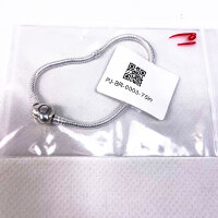 Pandora Icons Armband 19 cm Silber mit Herzverschluss und Schlangenkette, Klettverschluss