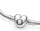 Pandora Icons Armband 19 cm Silber mit Herzverschluss und Schlangenkette, Klettverschluss