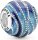 PANDORA Colours Charm aus blauem Murano-Glas, wellenförmig, Silber mit Federringverschluss