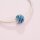 PANDORA Colours Charm aus blauem Murano-Glas, wellenförmig, Silber mit Federringverschluss