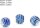 PANDORA Colours Charm aus blauem Murano-Glas, wellenförmig, Silber mit Federringverschluss