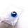 PANDORA Colours Charm aus blauem Murano-Glas, wellenförmig, Silber mit Federringverschluss