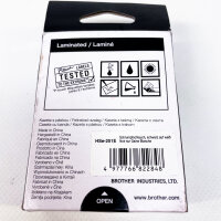 Brother P-touch HSe-251E Schriftbandkassette 21 mm schwarz auf weiß, 1,5 m, VW-1, 600V, PRO TAPE