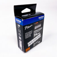 Brother P-touch TZe-S251 Schriftbandkassette 24 mm schwarz auf weiß, 8 m, langlebiges PRO TAPE