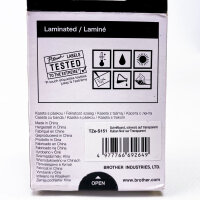 Brother P-touch TZe-S251 Schriftbandkassette 24 mm schwarz auf weiß, 8 m, langlebiges PRO TAPE