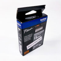 Brother P-touch TZe-S231 Label Tape Cassette 12 mm Black on White, 8 m, Durable PRO TAPE