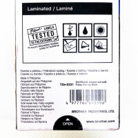 Brother P-touch TZe-S231 Label Tape Cassette 12 mm Black on White, 8 m, Durable PRO TAPE