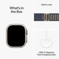 Apple Watch Ultra 2 A2986, 49 mm GPS + Cellular, 64 GB, rugged titanium case, Alpine Loop band, unactivated device