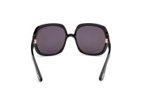 FORD FT1227S 01A Sonnenbrille, schwarzer Rahmen, dunkle Gläser, Glasbreite 60 mm, Stegbreite 19 mm, Bügellänge 135 mm