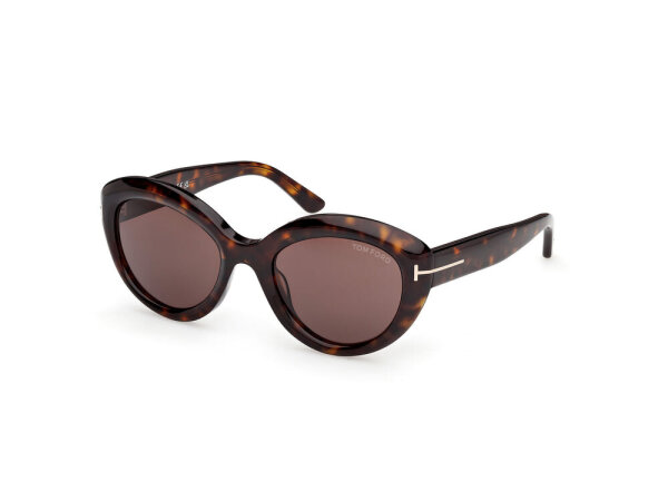 TOM FORD FT1316/S 52E Sunglasses Havana Brown, lens width 53 mm, bridge width 21 mm, temple length 140 mm