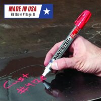 Markal Paint-Riter+ 96962 Lackmarker Rot 3mm für ölige Oberflächen, 46 Stück